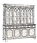 4 DOOR - GEORGIAN Library Bookcase